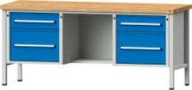 Anke Kastenwerkbank B2000xT700xH900mm RAL7035/5012 BMP: 50 mm 4 Schubladen Produktbild
