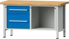 Anke Kastenwerkbank B1500xT700xH850mm RAL7035/5012 BMP: 50 mm 2 Schubladen Produktbild