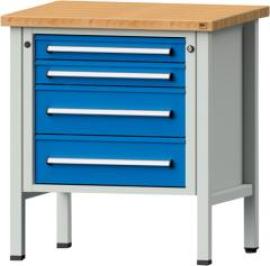 Anke Kastenwerkbank B800xT700xH890mm RAL7035/5012 BMP: 40 mm 4 Schubladen Produktbild