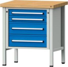 Anke Kastenwerkbank B800xT700xH900mm RAL7035/5012 BMP: 50 mm 4 Schubladen Produktbild