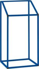 Spezial-Abfallsammler 240 l stationär blau VAR Produktbild