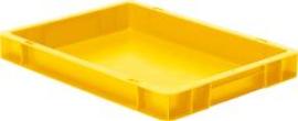 Transport-Stapelkasten B400xT300xH50 mm gelb, geschlossen ohne Griffloch Produktbild