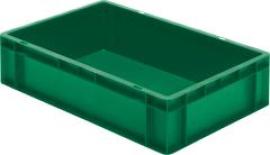 Transport-Stapelkasten B600xT400xH145 mm grün, geschlossen ohne Griffloch LA-KA-PE Produktbild