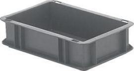 Transport-Stapelkasten B300xT200xH75 mm grau, geschlossen ohne Griffloch LA-KA-PE Produktbild