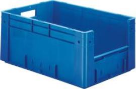 Sichtlagerkasten blau B400xT600xH270 mm Auflast 600kg mit Griffloch LA-KA-PE Produktbild