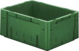 Transport-Stapelkasten B400xT300xH175 mm grün Auflast 600kg ohne Griffloch LA-KA-PE Produktbild