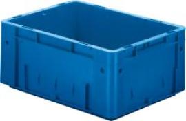 Transport-Stapelkasten B400xT300xH175 mm blau Auflast 600kg ohne Griffloch LA-KA-PE Produktbild