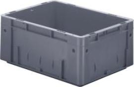 Transport-Stapelkasten B400xT300xH175 mm grau Auflast 600kg ohne Griffloch LA-KA-PE Produktbild