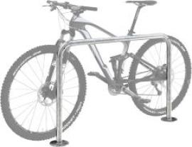 Fahrrad-Anlehnbügel Edelstahl, L 1000 mm zum Aufdübeln Produktbild