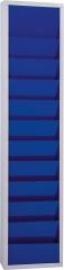 Werkstattplaner Metall einreihig 315 x 1280 mm blau Produktbild