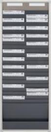 Karten-Sortiert. 25, Spalten 2 1350 x 490 x 75 mm grau Produktbild