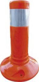 Sperrpfosten rot flexibel, H300xD80 mm mit 1 reflektierendem Streifen in silber Produktbild