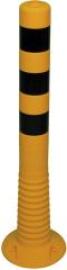 Sperrpfosten gelb flexibel, H750xD80 mm mit 3 reflektierenden Streifen in schwarz Produktbild