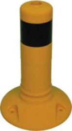 Sperrpfosten gelb flexibel, H300xD80 mm mit 1 reflektierendem Streifen in schwarz Produktbild