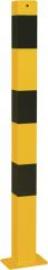 Absperrpfosten gelb/schw H900xB70xT70 mm ortsfest zum Aufdübeln Produktbild