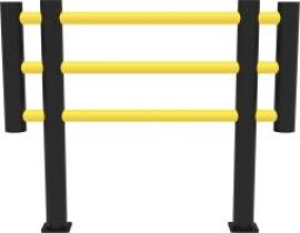 Maschinenschutzgitter Foxtrott schwarz/gelb B1500xH1200xD110 mm Produktbild