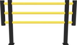 Maschinenschutzgitter Foxtrott schwarz/gelb B2000xH1200xD110 mm Produktbild