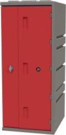 Kunststoff-Schließfach B385xT470xH910 mm Tür rot Produktbild