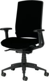 Bürodrehstuhl schwarz genius II 452-4 mit Armlehnen Produktbild