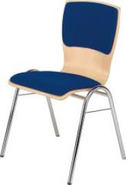 Mehrzweckstuhl Buche SG m. 2 Polster blau Produktbild