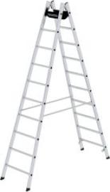 Alu-Stehleiter 2x10 Sprossen Leiterlänge 2,95 m Arbeitshöhe bis 4,35 m Produktbild