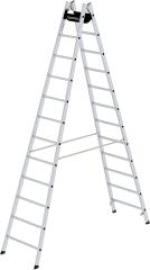 Alu-Stehleiter 2x12 Sprossen Leiterlänge 3,51 m Arbeitshöhe bis 4,85 m Produktbild