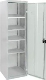 Flügeltürenschrank B500xT500xH1800 mm RAL7035 4 Fachböden Produktbild