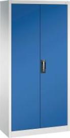 Flügeltürenschrank B930xT400xH1950 mm RAL 7035/5010,4Fachböden mit Trennwand Produktbild