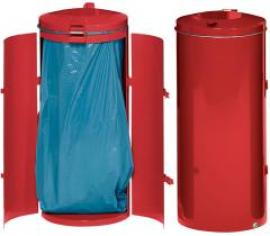 Abfallsammler-Doppeltür 120 l rot H 980 mm VAR Produktbild