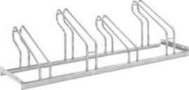 Fahrrad-Bügelparker einseitig, verzinkt L 1400 mm, 4 Plätze Produktbild