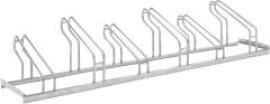 Fahrrad-Bügelparker einseitig, verzinkt L 2100 mm, 6 Plätze Produktbild