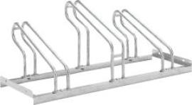 Fahrradparker Hoch/Tief einseitig, verzinkt L 1050 mm, 3 Plätze Produktbild