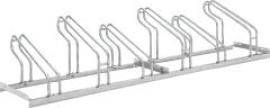 Fahrradparker Hoch/Tief einseitig, verzinkt L 2100 mm, 6 Plätze Produktbild