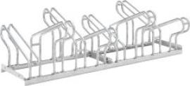 Fahrradparker Hoch/Tief zweiseitig, verzinkt L 1400 mm, 8 Plätze Produktbild
