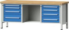 Anke Kastenwerkbank B2000xT700xH850mm RAL7035/5012 BMP: 50 mm 8 Schubladen Produktbild