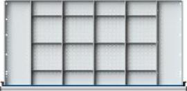 Schubladeneinteilungssatzfür FH 90-150mm 1/4 Teilung f.Schublade B1110xT540mm Produktbild