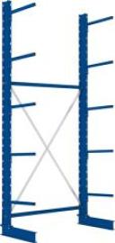 Kragarmregal L Grundfeld B1330xT500xH3000 mm einseitig RAL 5010 5 Arme Traglast 175kg Produktbild