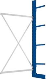 Kragarmregal L Anbaufeld B1330xT400xH2500 mm einseitig RAL 5010 4 Arme Traglast 220kg Produktbild