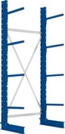 Kragarmregal L Grundfeld B1000xT500xH2500 mm einseitig RAL 5010 4 Arme Traglast 175kg Produktbild