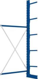 Kragarmregal L Anbaufeld B1330xT400xH3000 mm einseitig RAL 5010 5 Arme Traglast 220kg Produktbild