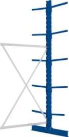 Kragarmregal L Anbaufeld B1330xT2x500xH3000 mm doppelseitig RAL 5010 2x5 Arme Traglast 175kg Produktbild