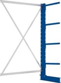 Kragarmregal L Anbaufeld B1330xT500xH2000 mm einseitig RAL 5010 4 Arme Traglast 175kg Produktbild