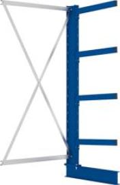 Kragarmregal M Anbaufeld B1000xT600xH2000 mm einseitig RAL 5010 4 Arme Traglast 355kg Produktbild