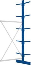 Kragarmregal L Anbaufeld B1330xT2x400xH3000 mm doppelseitig RAL 5010 2x5 Arme Traglast 220kg Produktbild