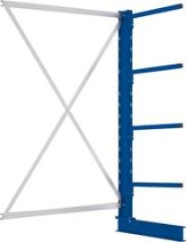 Kragarmregal L Anbaufeld B1330xT600xH2000 mm einseitig RAL 5010 4 Arme Traglast 140kg Produktbild