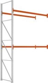 Palettenregal MULTIPAL B2700xT1100xH4400 mm Anbaufeld 9 Plätze Fachlast 1400 kg Produktbild