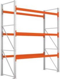 Palettenregal MULTIPAL B2700xT1100xH3300 mm Grundfeld 12 Plätze Fachlast 2380 kg Produktbild