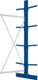 Kragarmregal L Anbaufeld B1000xT2x400xH2500 mm doppelseitig RAL 5010 2x4 Arme Traglast 220kg Produktbild