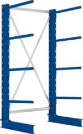 Kragarmregal L Grundfeld B1000xT600xH2000 mm einseitig RAL 5010 4 Arme Traglast 140kg Produktbild