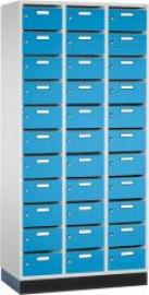 Verteilerschrank B920xT500xH1950 mm 7035/5012 3x11 Fächer Produktbild